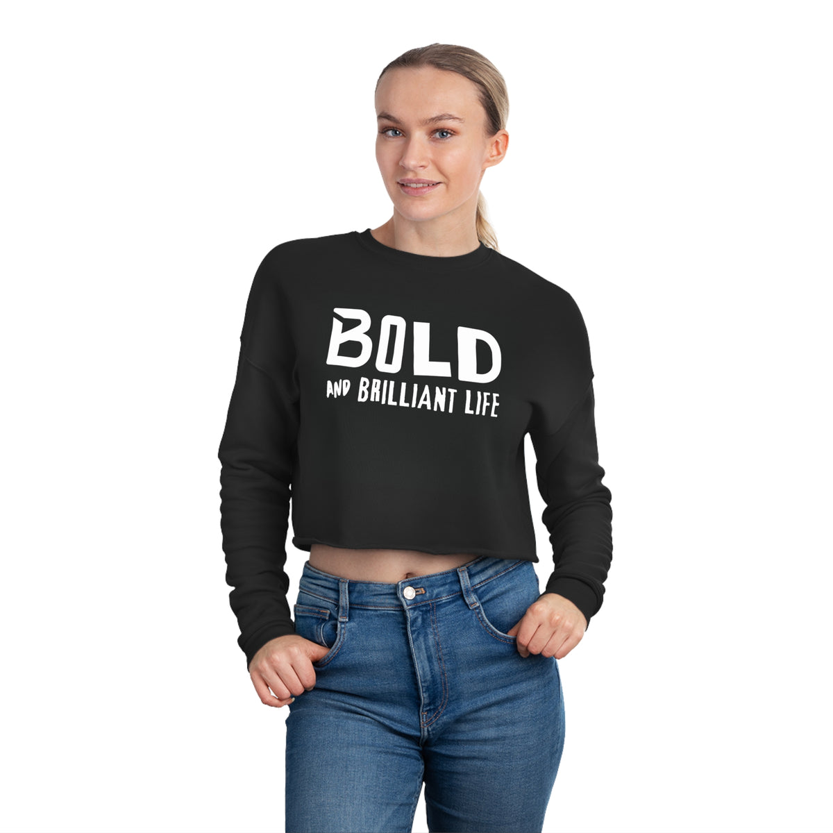 BOLD CROPPED SWEATSHIRT